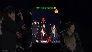 RM continues to give his all on stage for ARMY despite his leg injury!! 😢😢 #bts #rm