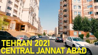 TEHRAN 2021, Central Jannat Abad Neighborhood 4K 60fps, July 2021 | تهران، محله جنت آباد مرکزی