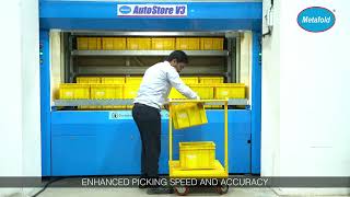 Auto Store Vertical Lean Lift Automated Storage System by Metafold Engineering Pvt. Ltd.