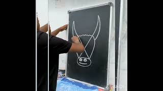 How to draw a Cow easy way  Cow drawing step by step//cartoon Cow drawing for beginners