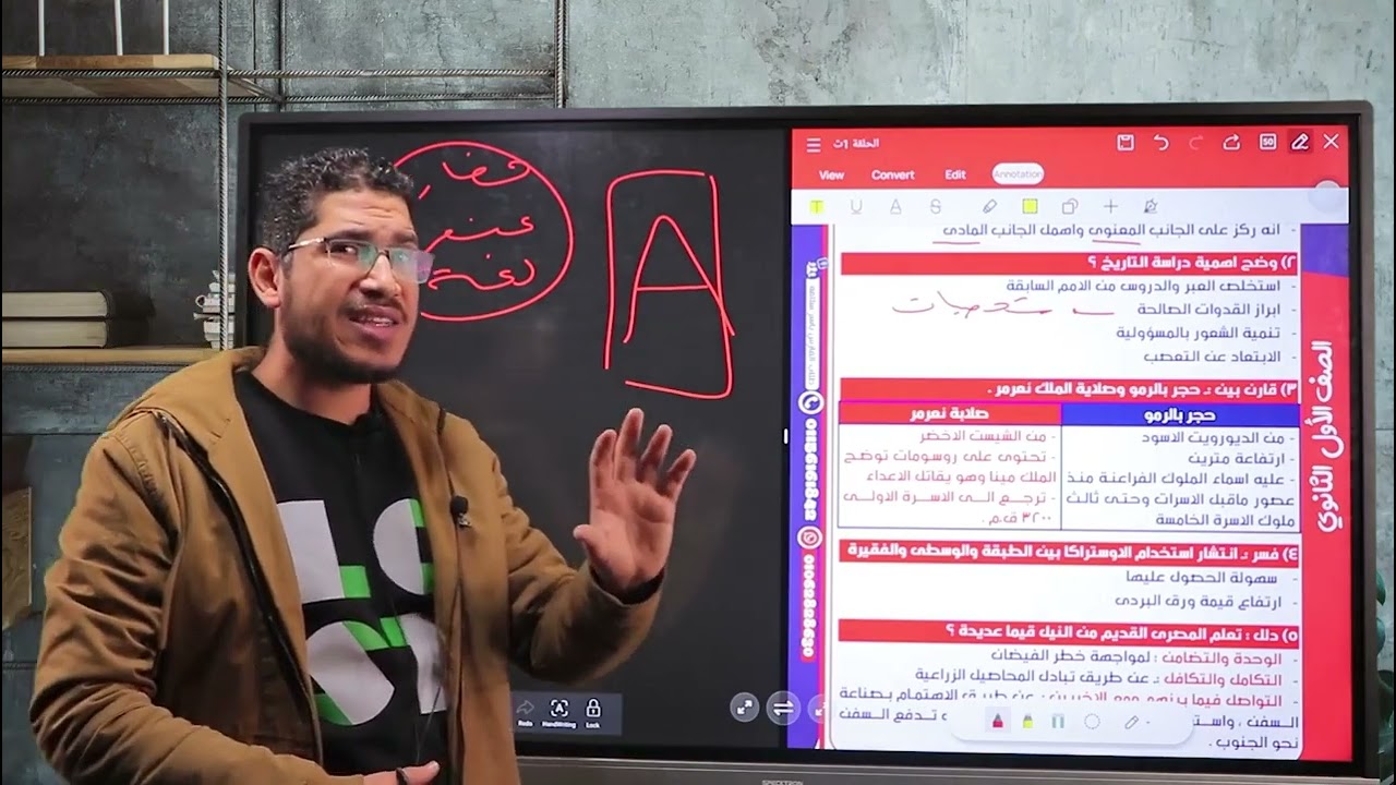 مراجعة ليلة الامتحان - تاريخ-  الصف الاول الثانوي