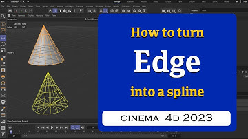 How to turn an Edge into a Spline in Cinema 4D 2023  @MaxonVFX​