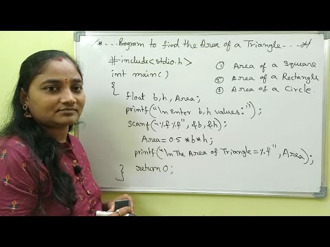 C-Language|Area Of a Triangle in C||Both In Telugu And English|Telugu ScitTutorials