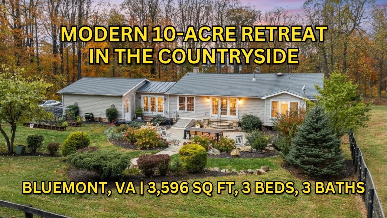 Inside a $899,000 Modern Retreat on 10 Acres FOR SALE in Bluemont, Virginia