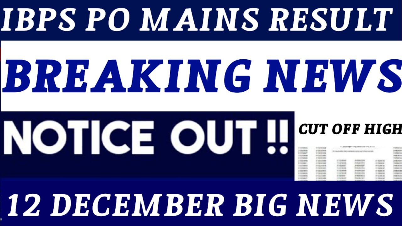 Ibps po mains result 2023 ibps po mains result date ibps po mains