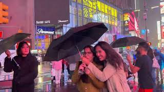 NYC Rain Walk : Times Square, Grand Central, 42nd Street | September 2023