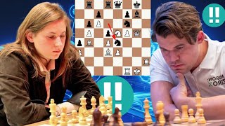 Felicitous chess game | Judit Polgar vs Magnus Carlsen 9