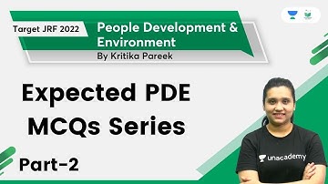 People Development & Environment | Expected PDE MCQs Series -2 Kritika Pareek | UGC NET 2022