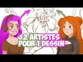 Deux artistes dessinent sur un même dessin ! thumbnail