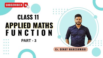 Class 11 Applied Maths|Function|Part 3|M.L Aggarwal|Exe 9.3|@binaymaheshwari2808