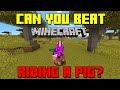 Can You Beat Minecraft ONLY Riding A Pig?