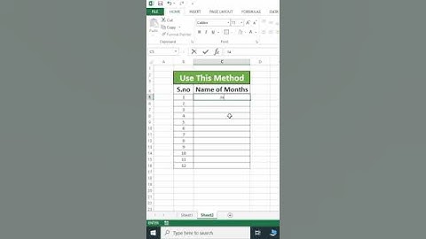 How to Fill All Month Names Without Typing in excel! | #sheraztechmaster #stm #pashtotutorial #excel