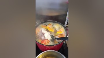 Fish with papaya soup #chinesesoup #shorts