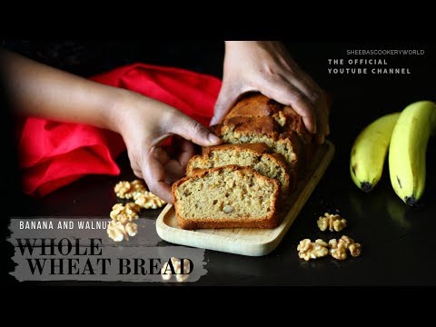 Homemade Whole Wheat Bread with Banana and Walnuts | Easy Whole Wheat Bread | Healthy and Eggless