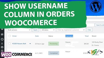 How to Show Username Column via Custom Code in Admin Orders Section / Table in WooCommerce WordPress