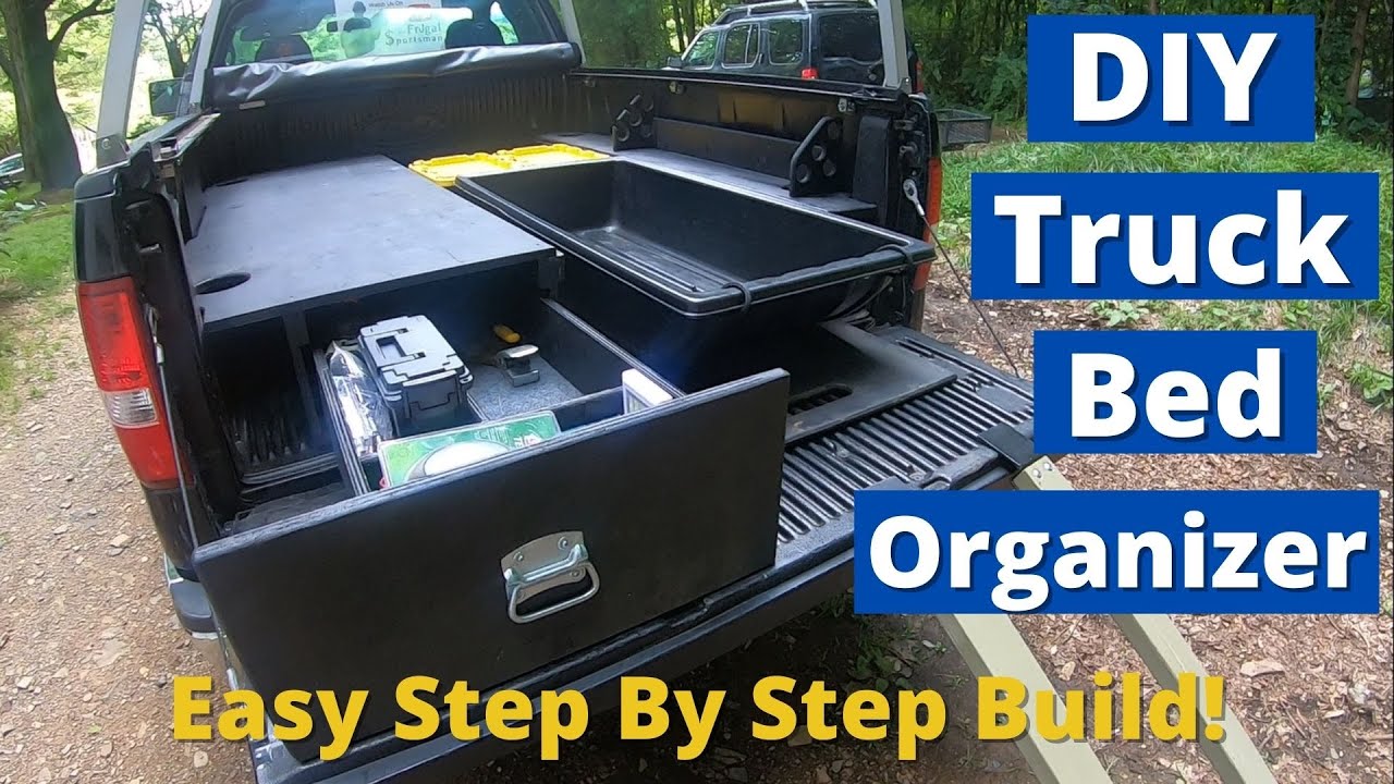 DIY Truck Bed Organizer Set Up: Awesome Hunting Fishing & Camping Storage  System! 