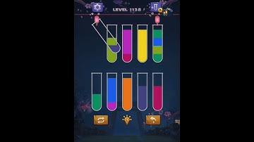 water color sort puzzle level 1138 solution - sort water color puzzle level 1138 solution 🤗 #shorts