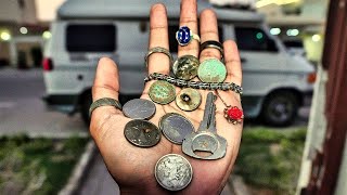 البحث عن المعادن: خاتم حجر كريم و عملات نقديه !  Metal Detecting #2