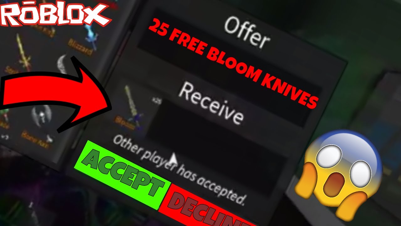 This Guy Is Giving Me 25 Bloom Knives Tysm Bro Roblox Assassins 25 Free Bloom Knives Crazy Youtube - roblox assassin free knife hack