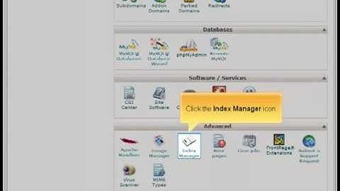 Tutorials - Using the index manager in Cpanel