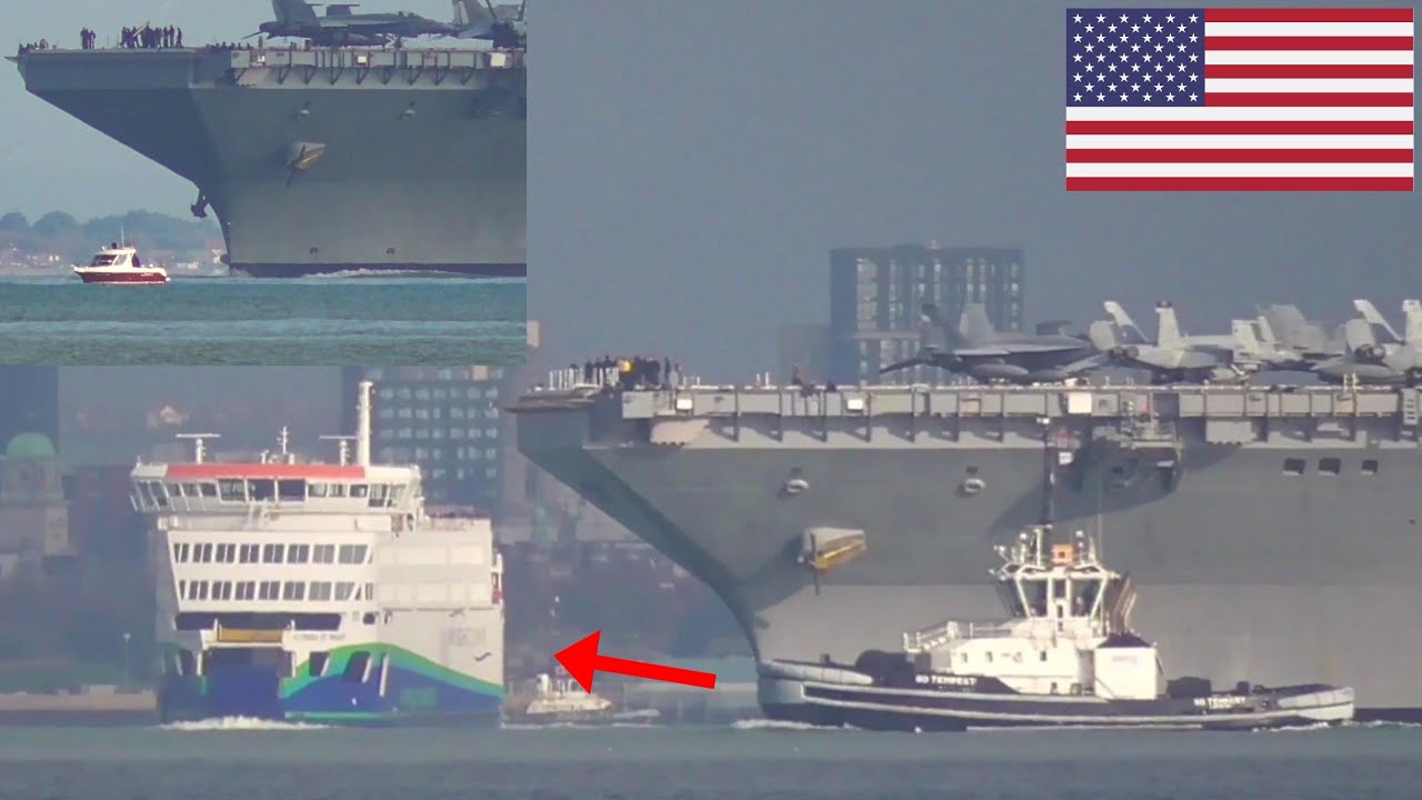 USS Gerald R Ford size comparison with other ships - YouTube
