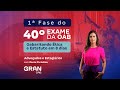 1 fase do 40 exame oab  gabaritando tica e estatuto em 8 dias  advogados e estagirios