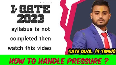 If your GATE 2023 syllabus not completed ll Then watch this video for NOV month strategy