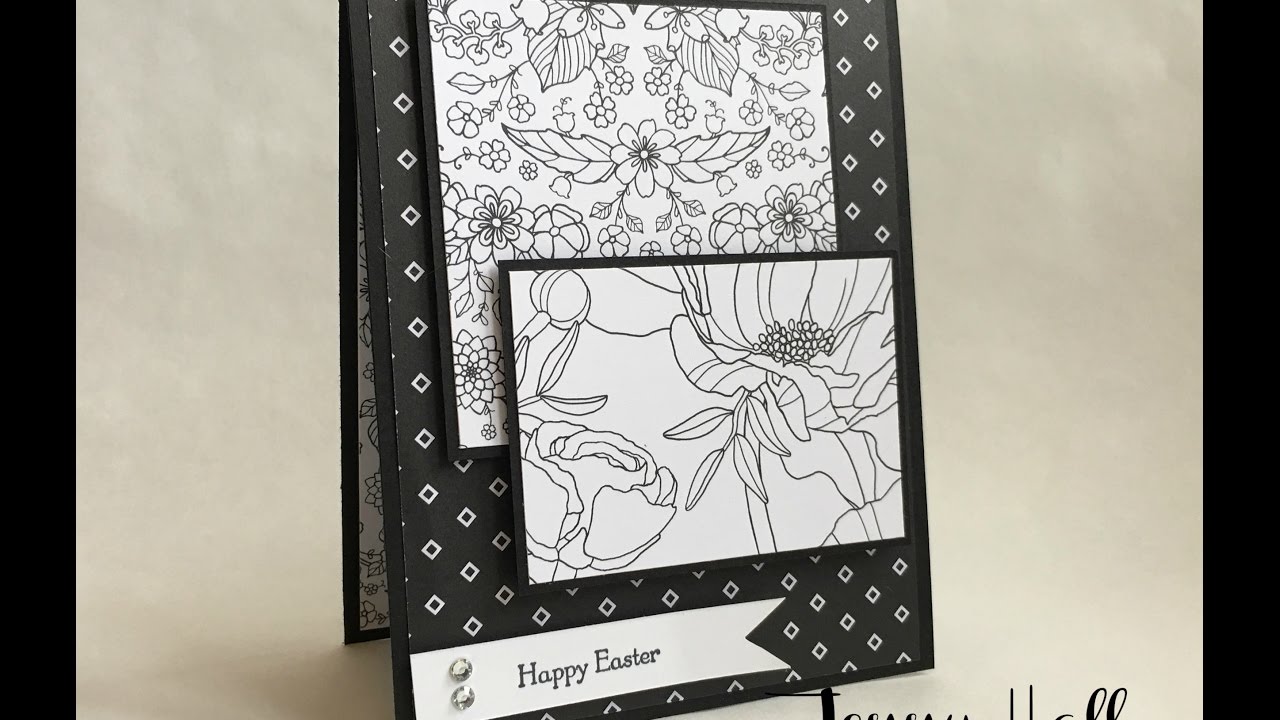 Simple black and white Easter card idea using Stampin Up products with ...