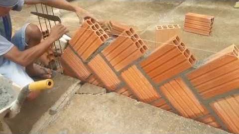 Como fazer fachada de muro com assentameto escamas de peixe, ou diagonal