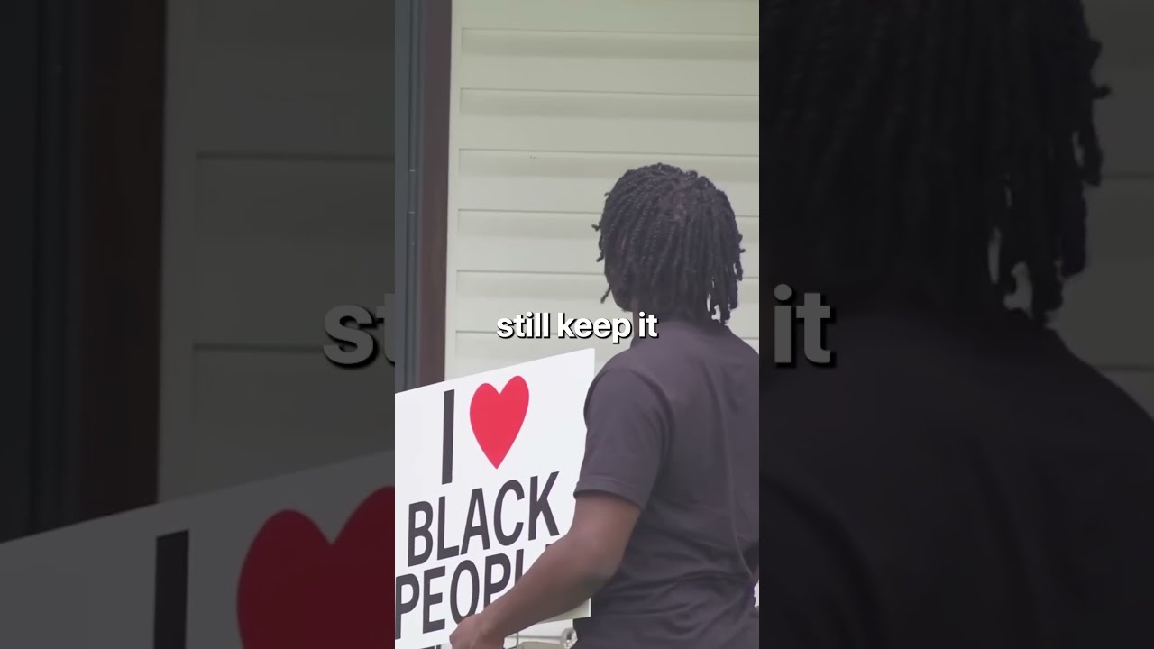  I Heart Black People Sign Prank In USA S Most Racist City Pranks