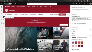 SharePoint announcement banner Web part | Dolphin IT Solutions