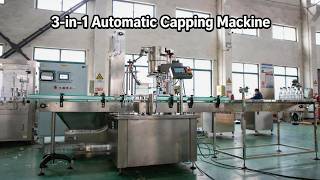 3-in-1 Automatic Capping Machine | For Aluminum, Tamper-Evident & Tinplate Crown Caps