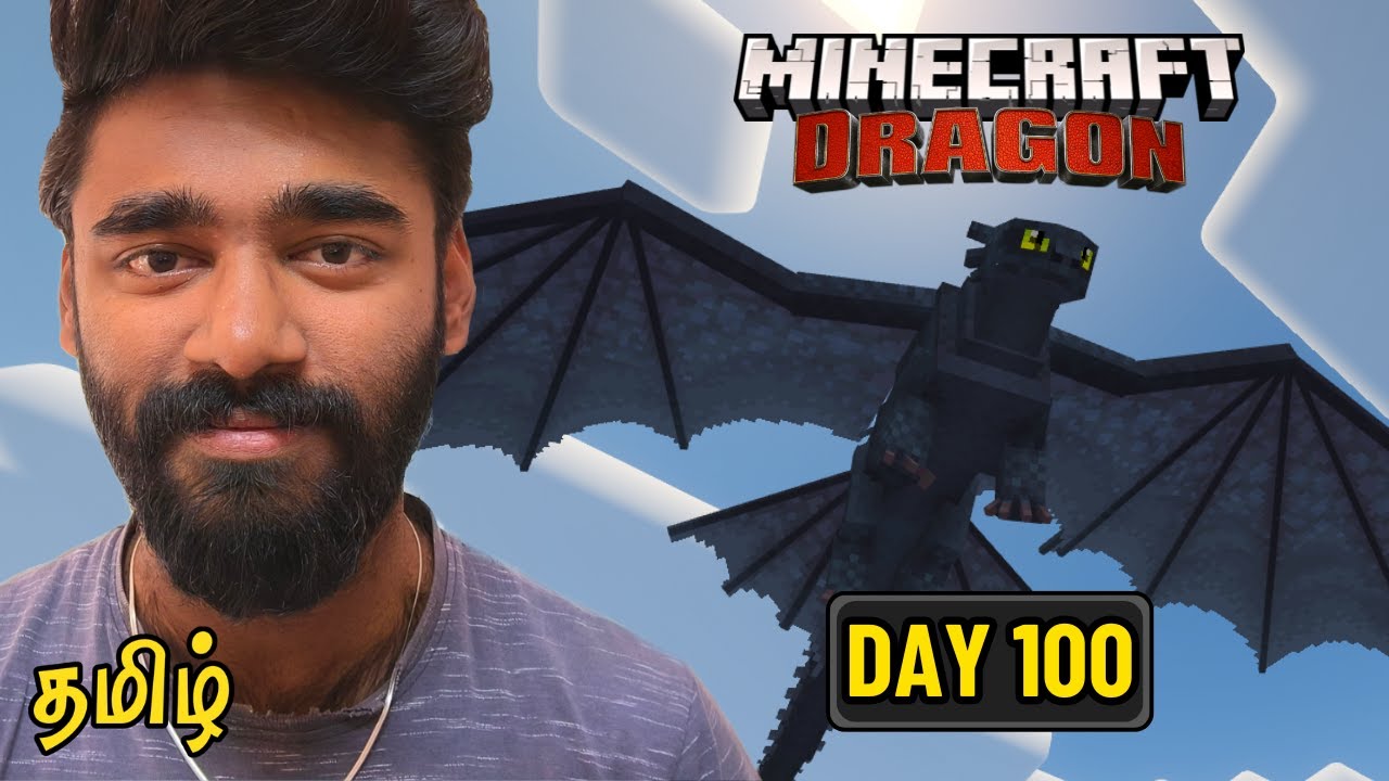 Minecraft 100 Days in How to Train the Dragon - Tamil  Live