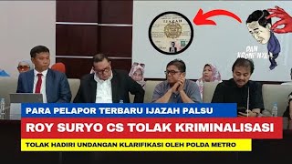FULL HD❗TIM ADVOKASI ROY SURYO CS TOLAK PARA PELAPOR YANG TIDAK JELAS