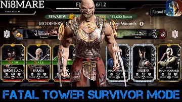 FW Survivor Mode Fatal Tower Battle | Gold Outworld team Gameplay | MK Mobile
