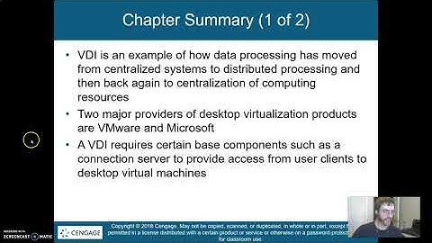Server Virtualization Chapter 9: Lecture Summary
