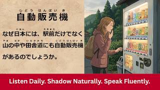 【N3 N2 JLPT】Why Japanese Vending Machines Are Everywhere |Easy Japanese Listening Shadowing Practice Update