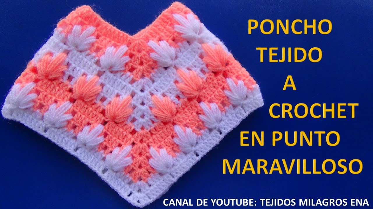 tejido crochet en punto maravilloso paso a MILAGROS ENA - YouTube