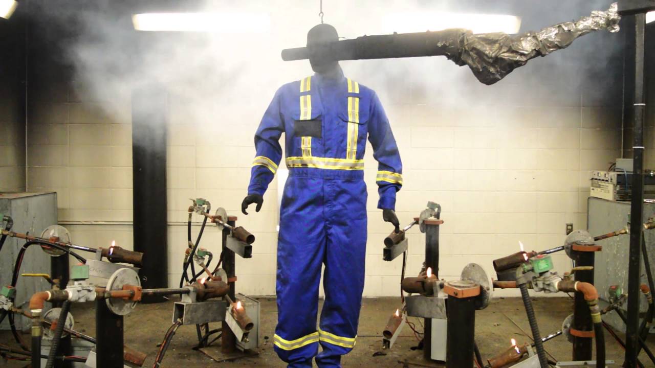 Burn Test Flame Resistant Coveralls YouTube