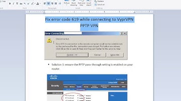 Fix error code 619 while connecting to VyprVPN PPTP VPN