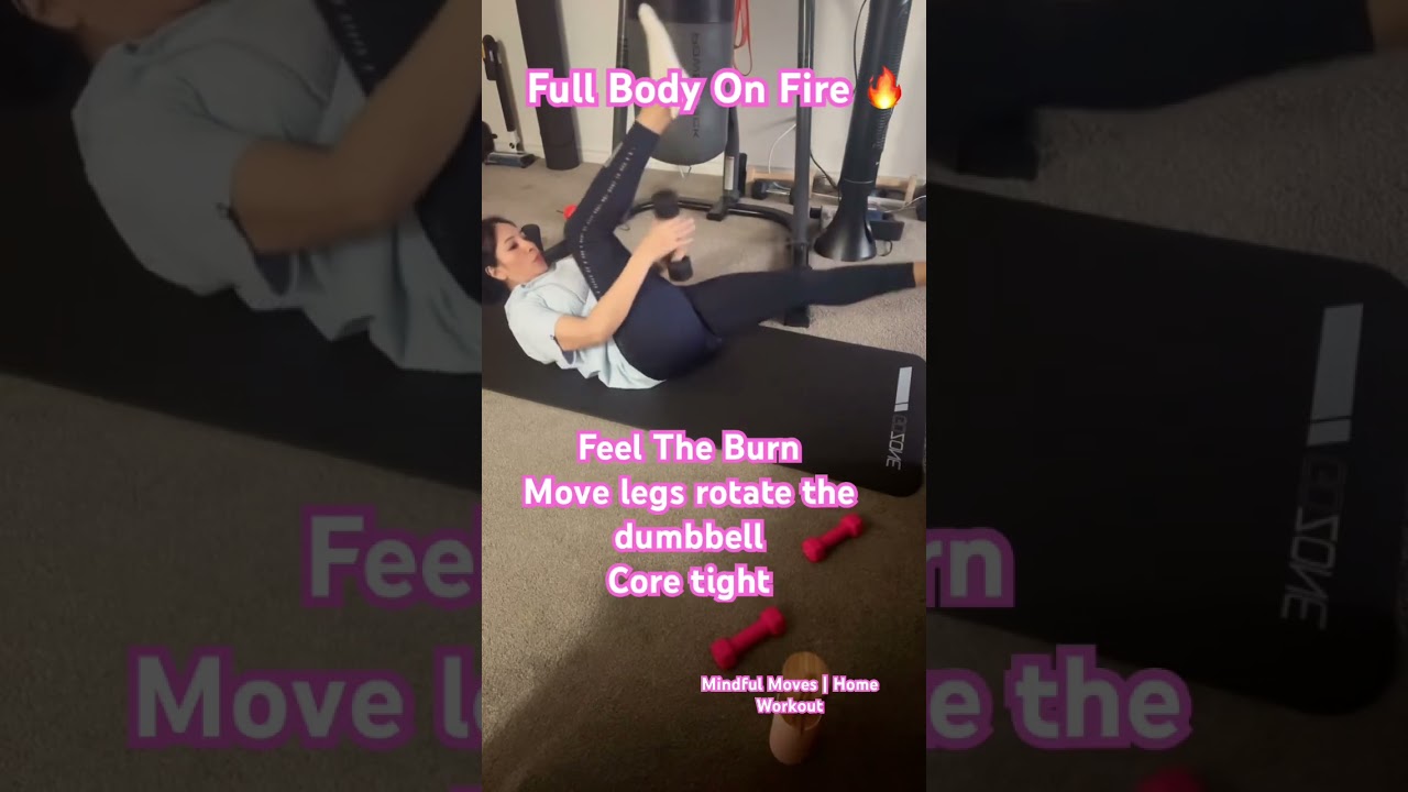 🔥 Full Body on Fire | Dumbbell Leg Rotate | Core Tight | No Jumping