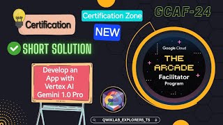 Develop an App with Vertex AI Gemini 1.0 Pro ●GCAF-2024 #qwiklabs #arcade #gcp Short-tricks New ☁️🚀🎉 screenshot 4