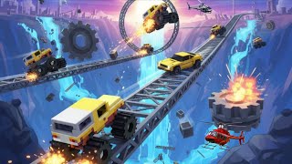 HILL CLIMB RACING, DRIVE MAD, EXTREME CAT STUNT GAME, SPEED RUN GAMEPLAY. screenshot 5