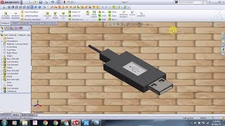 SolidWorks tutorial about design of 3-D model of USB socket.