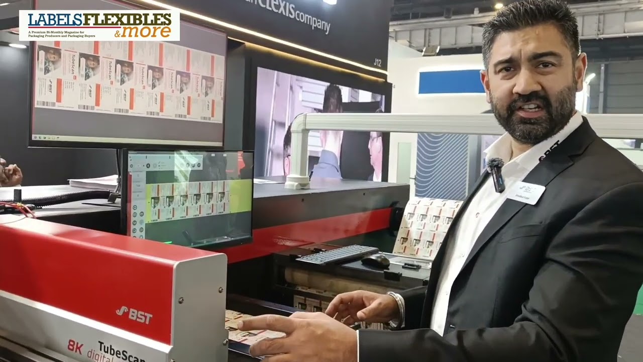 BST Eltromat showcases TubeScan 100% Print Inspection System at LabelExpo India 2024