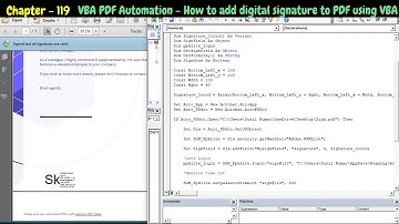 VBA PDF Automation - Add digital signature to PDF