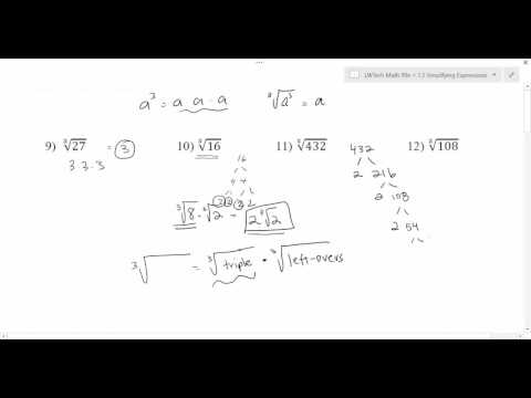 1.3.3 - Simplifying Cube Roots
