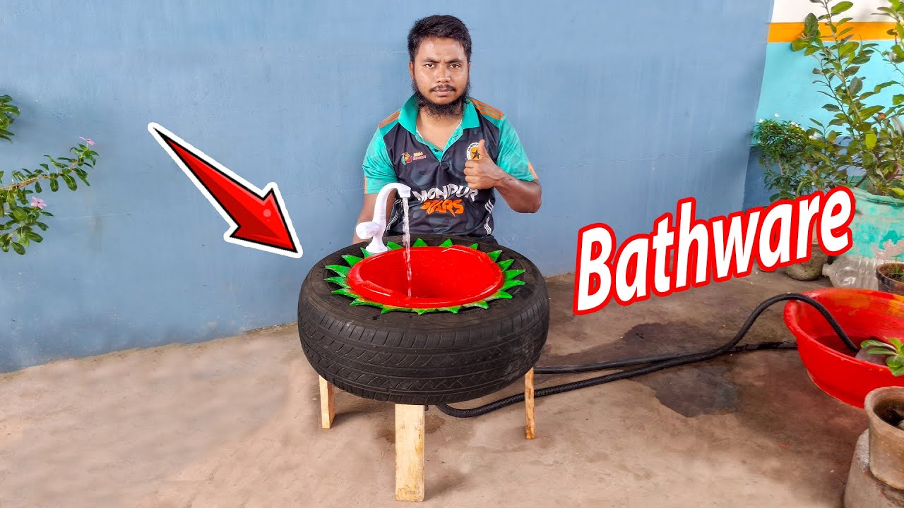 Don't throw old car tire! use this idea to make homemade stool