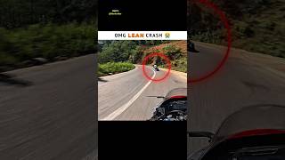 OMG LEAN CRASH 😭 #bike #crash #vlog #motovlog #ride #Biker #Viral #shorts