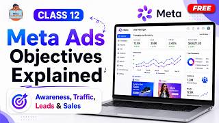 Meta Ads Objectives Explained | Awareness, Traffic, Leads & Sales | Class 12